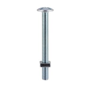 Timco 8.0 x 100 Roofing Bolt & SQ Nut - BZP 50 Pack (08100RB)
