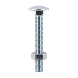 Timco 8 x 110 Carriage Bolt & Hex Nut - BZP 3 Pack (08110CBP) (08110CBP)