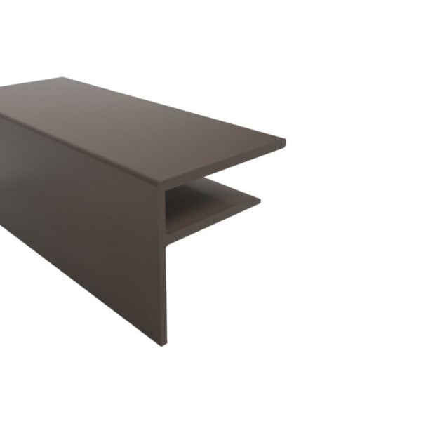 Polycarbonate Aluminium F Section brown