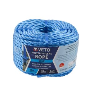 Timco 6mm x 30m Blue Poly Rope - Coil 1 Pack (BR630C) (BR630C)