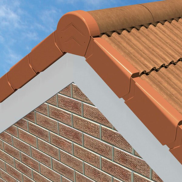 PVCu Dry Verge Terracotta