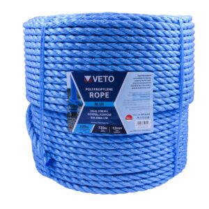 Timco 12mm x 220m Blue Poly Rope Long - Coil 1 Pack (BR12220C) (BR12220C)