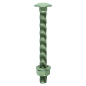 Timco 10.0 x 220 In-Dex Carriage Bolt, Nut+Washer 10 Pack (10220INCB)