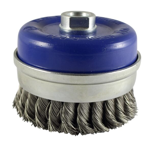 Timco 100mm Threaded Cup Brush-Twist S/S 1 Pack (100TCTSS)
