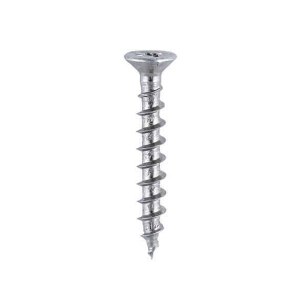 Timco 4.3 x 45 PVC Window Screw RIB CSK -BZP 500 Pack (207Z)