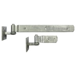 Timco 450mm Double Strap Fieldgate Hinge Set with hooks On Plates 1 Pack (DSFH450G)