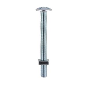 Timco 8.0 x 160 Roofing Bolt & SQ Nut - BZP 50 Pack (08160RB)