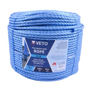 Timco 8mm x 220m Blue Poly Rope Long - Coil 1 Pack (BR8220C) (BR8220C)