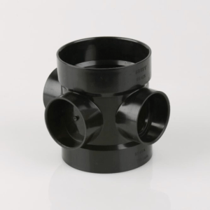 Double Short Boss Solvent Pipe Black (BS425)