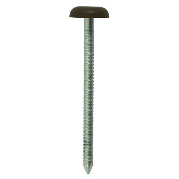 Timco 50mm Polymer Headed Nail - Mahogany 100 Pack (PN50BR)