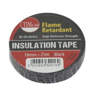 Timco 25m x 18mm PVC Insulation Tape - Black 10 Pack (ITBLACK) (ITBLACK)