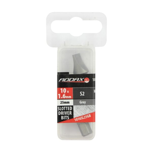 Timco 10.0 x 1.6 x 25 Slotted Driver Bit - S2 Grey 2 Pack (1016SL25GB)