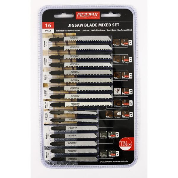 Timco T-SET16 Jigsaw Blade Mixed Set - 16pcs 16 Pack (JIGSET)